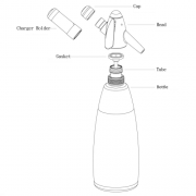 Mosa Soda Syphon Part Gasket & Straw